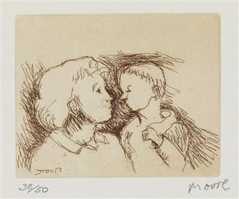 MOORE, HENRY. Mother and Child.